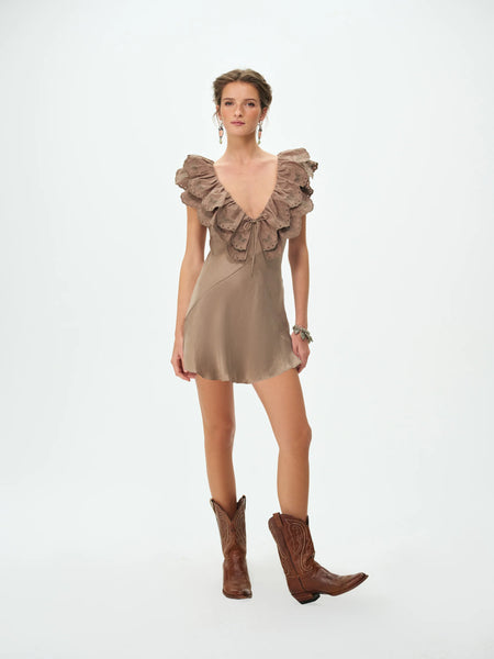 luna eyelet mini dress