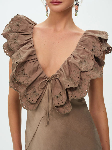 luna eyelet mini dress