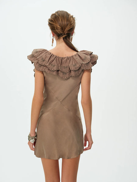 luna eyelet mini dress