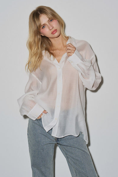 sheer button up