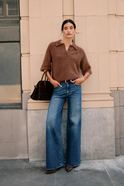 vivian mid rise wide leg jean