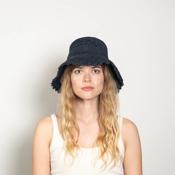 lacey raffia bucket