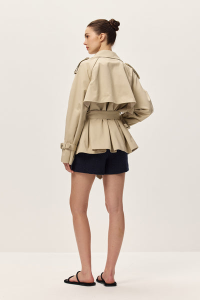 noa cropped trench coat