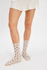 floral jacquard socks