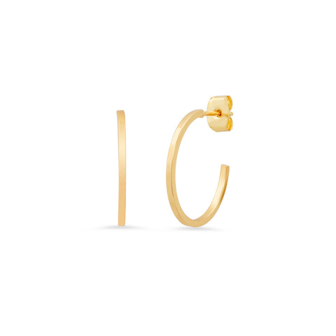 sleek small gold hoops
