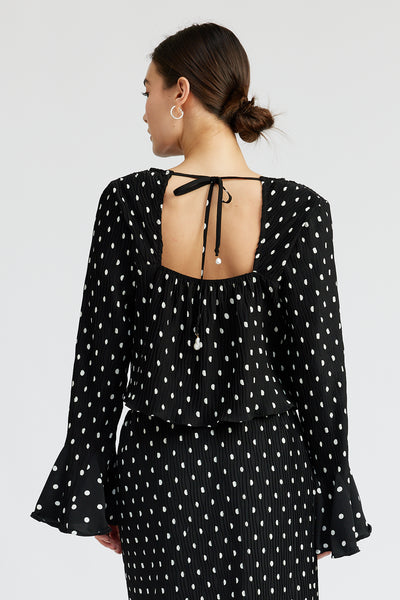 darlene polka dot top