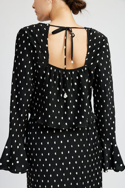 darlene polka dot top