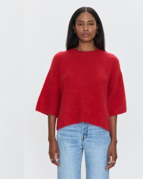 micah short sleeve crew sweater