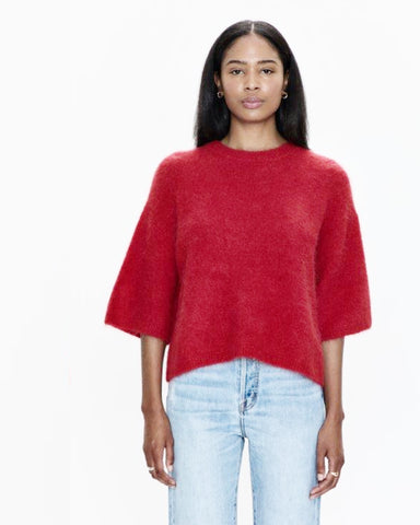 micah short sleeve crew sweater