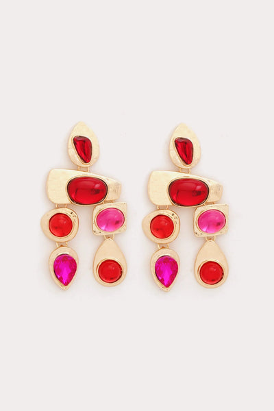 multi stone earrings