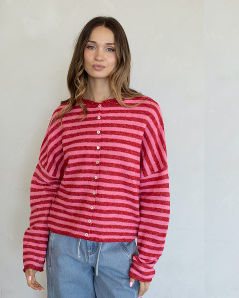 cabana striped piper cardigan