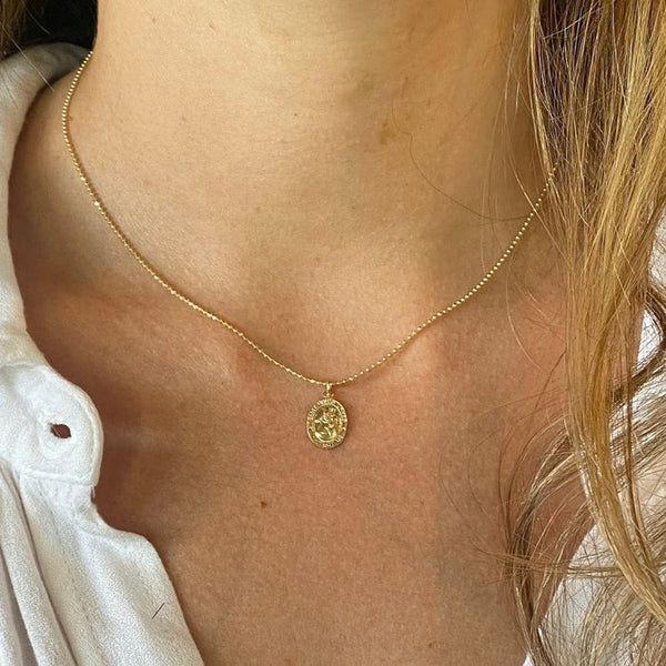 mini saint christopher necklace