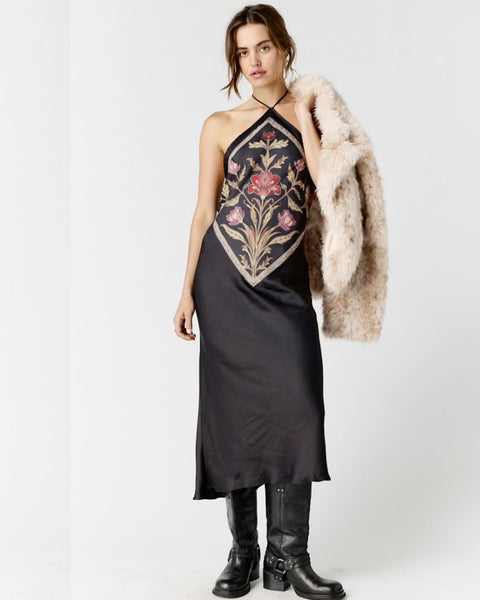 citrine midi dress