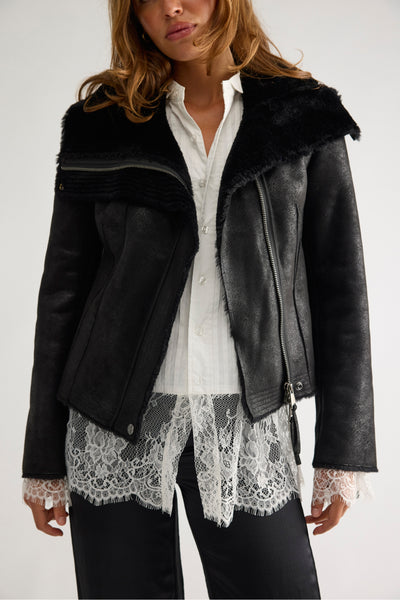 fourline shearling aviator jacket