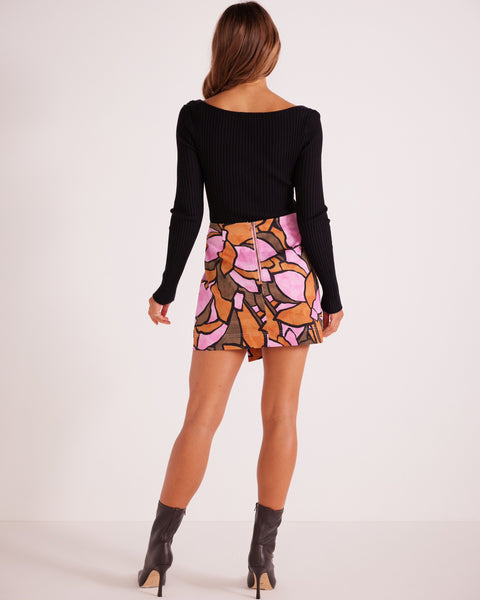 sienna twist front sweater