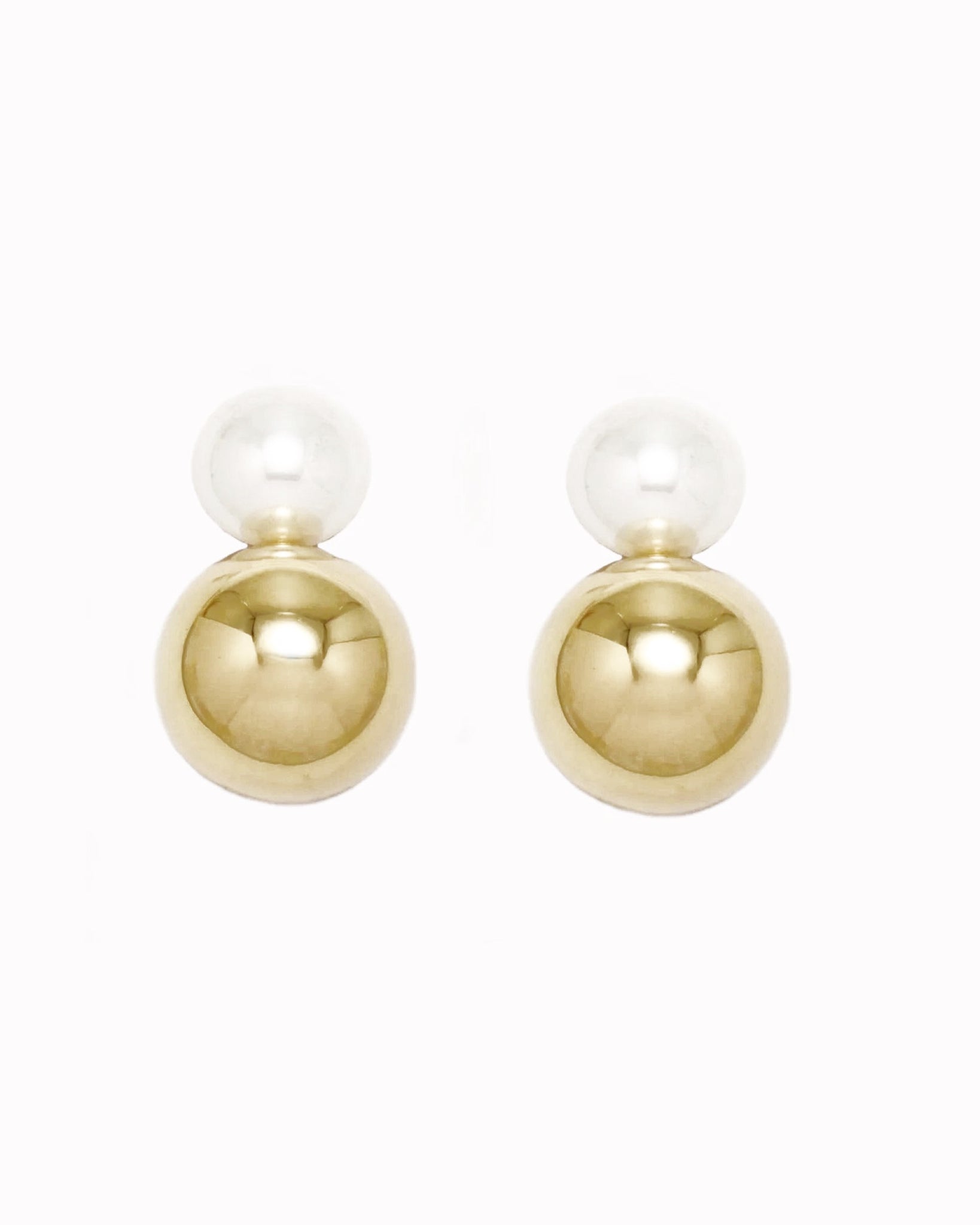 pearl sphere earrings