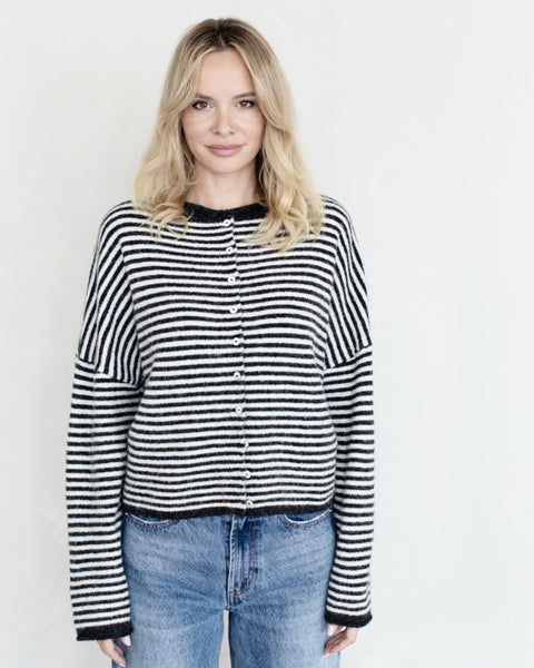 mini stripe piper cardigan