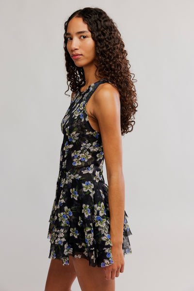 raven printed mini dress