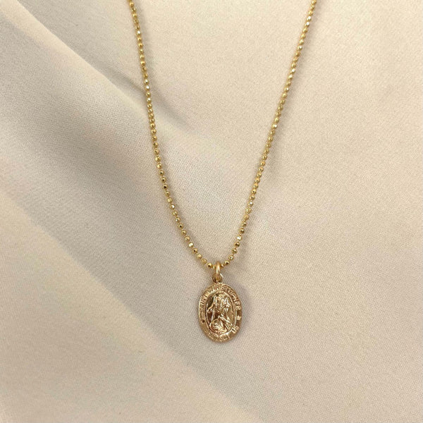 mini saint christopher necklace