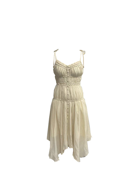 handkerchief midi dress