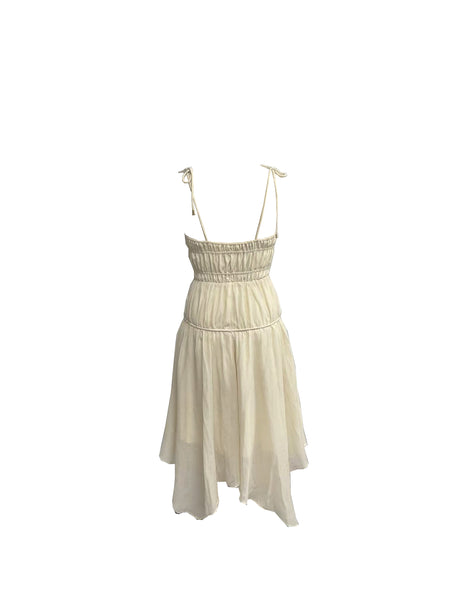 handkerchief midi dress