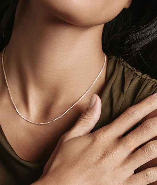 micro tennis necklace