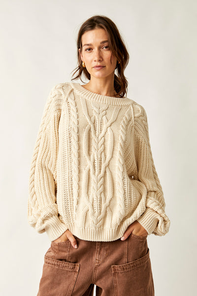 frankie cable knit sweater