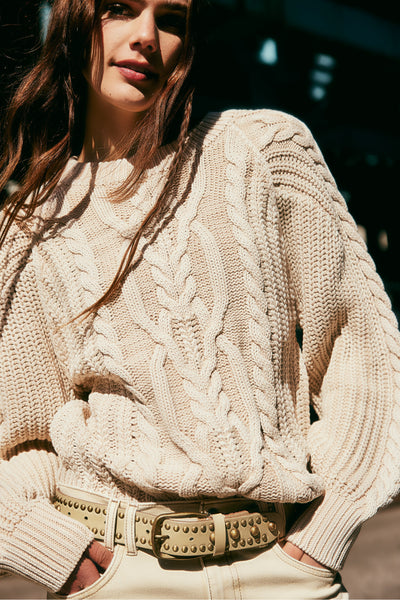 frankie cable knit sweater