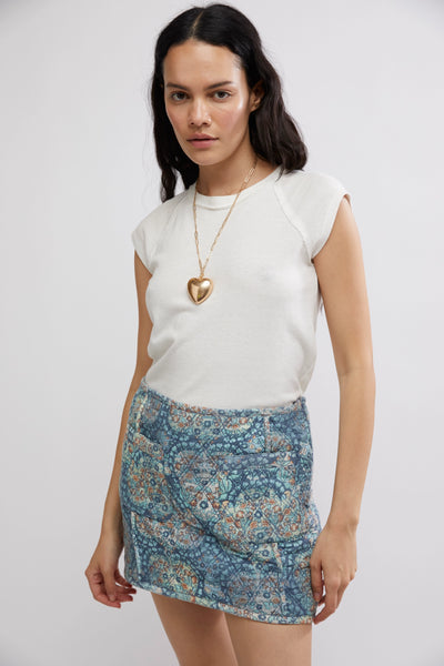 darla quilted mini skirt