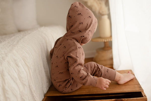 organic zipper romper