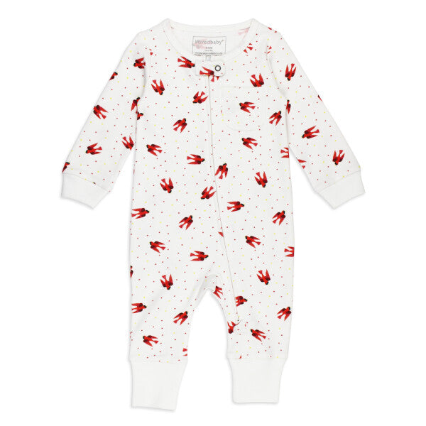 red bird romper