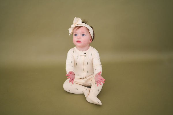 organic zipper footie