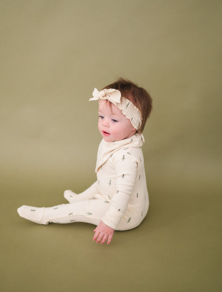 organic zipper footie