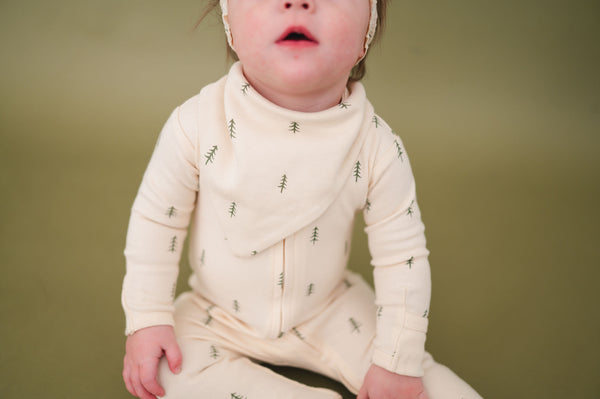 organic zipper footie