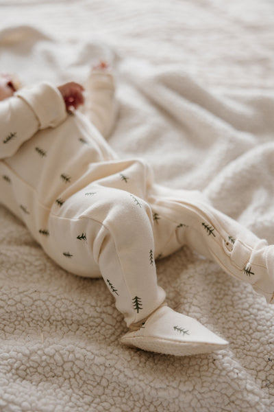 organic zipper footie