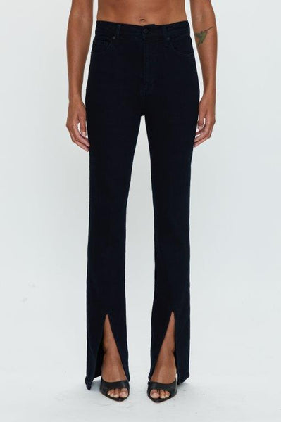 colleen front slit boot cut