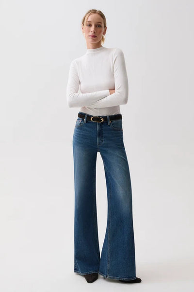 vivian mid rise wide leg jean