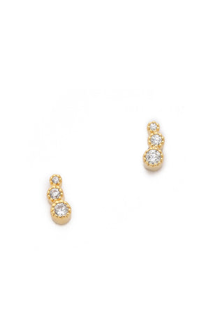 triple cz earrings