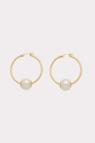 pearl hoop earrings