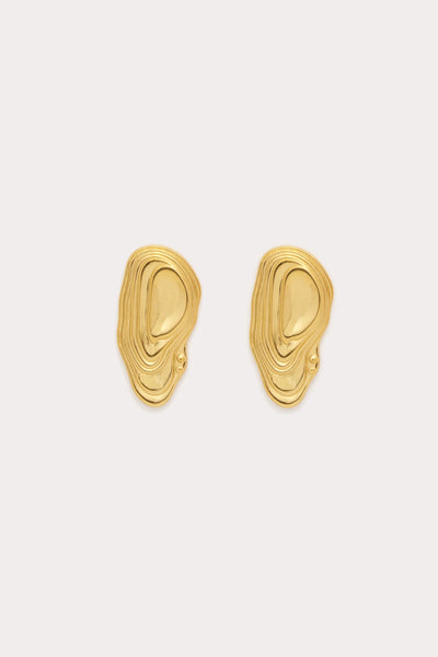 oyster stud earrings