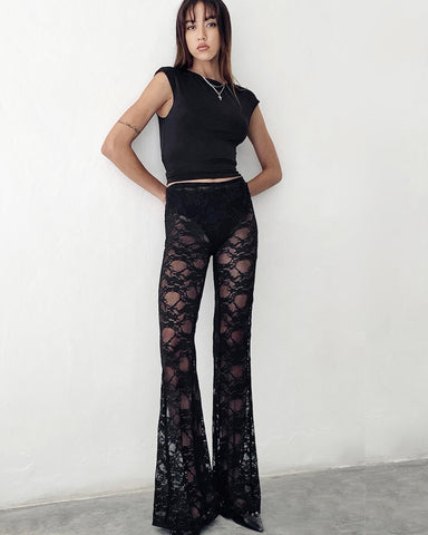 elio flared lace trouser
