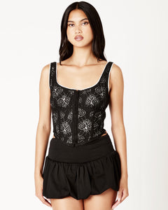 floral lace corset