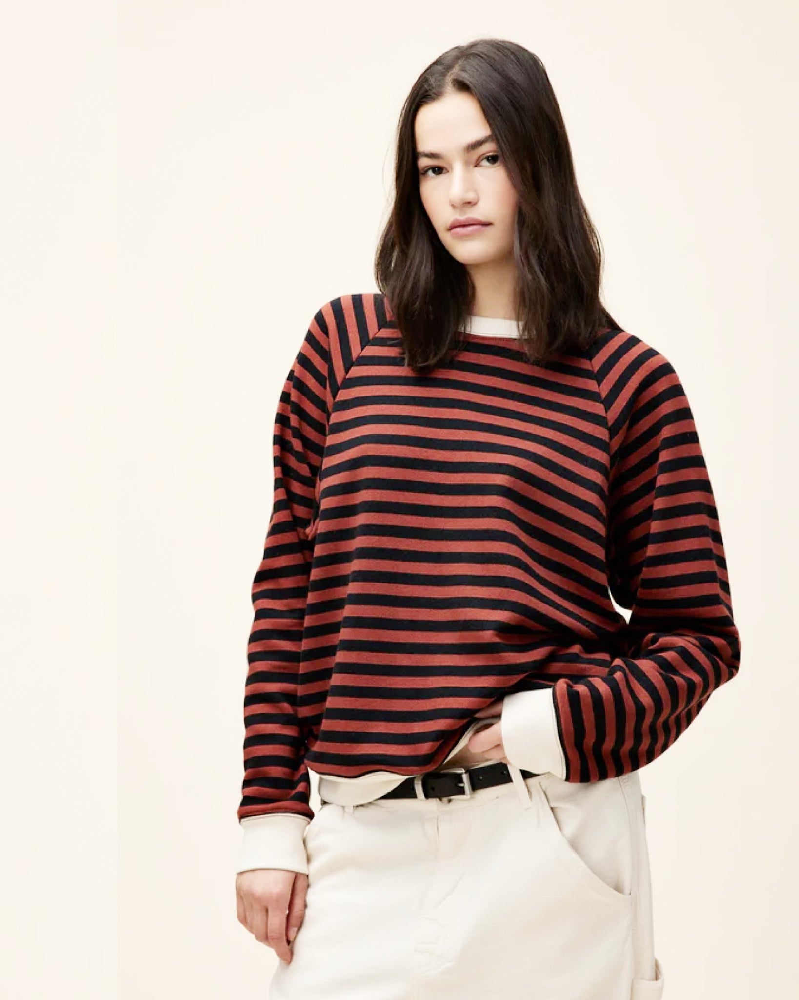 vintage stripe sweatshirt