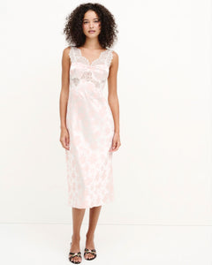 audrey jacquard slip dress