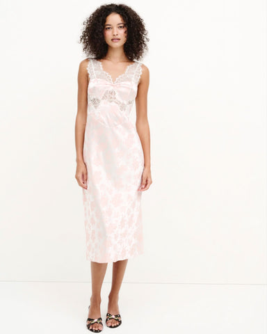 audrey jacquard slip dress