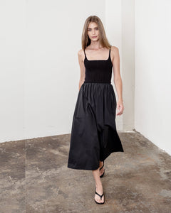 square neck midi dress