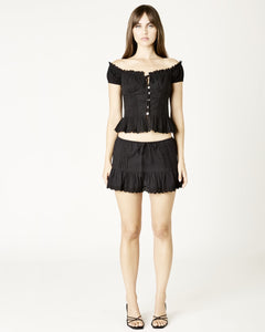 ruched off the shoulder top