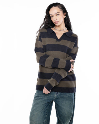 chunky stripe rugby top