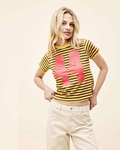 44 striped vintage tee