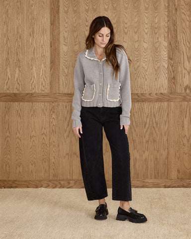 women's collared cardigan